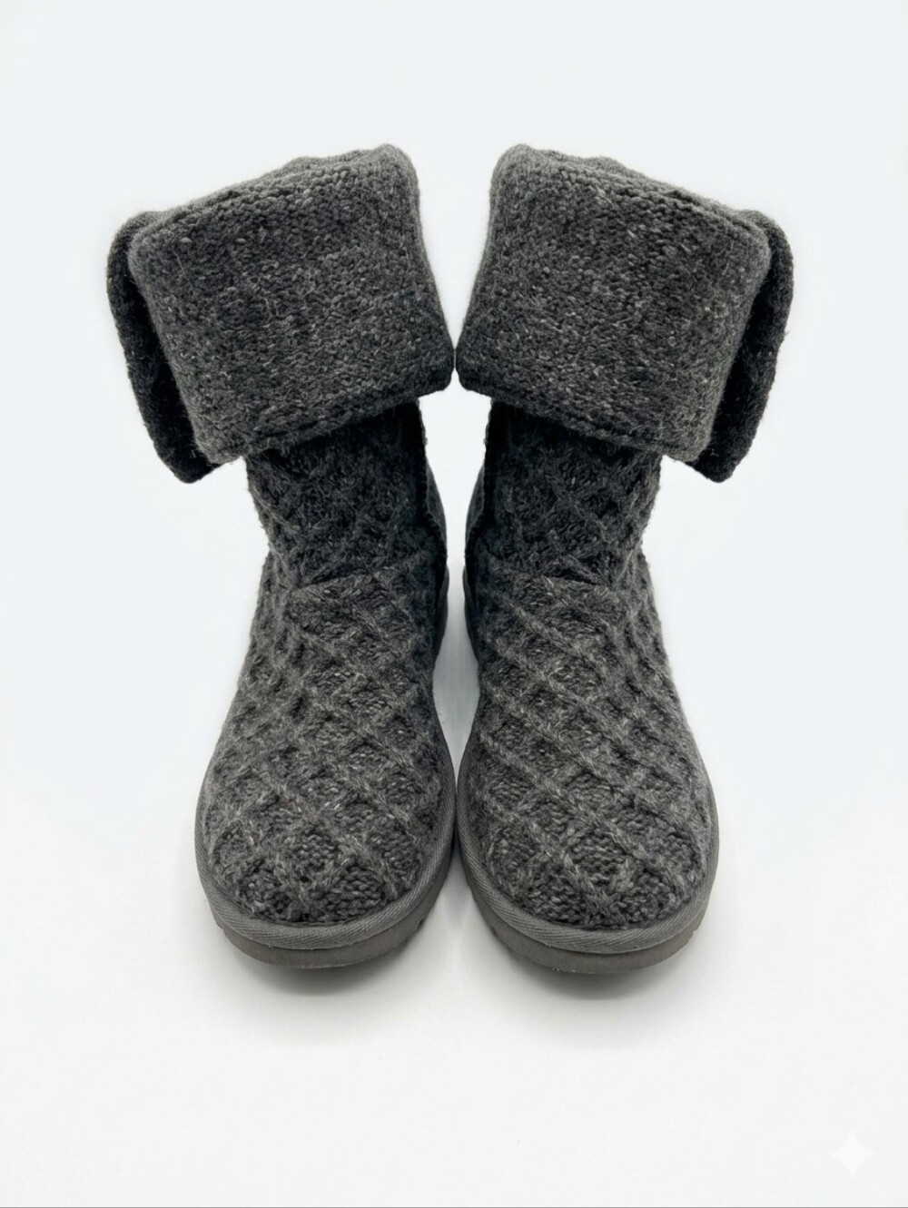 UGG Australian Lattice Cardy Cuffable Knit Tall Winter Boots Size 9